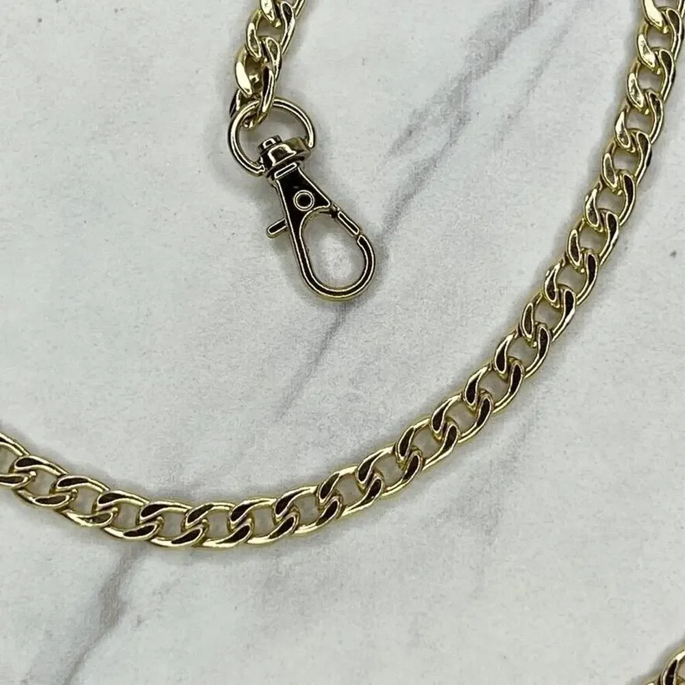 Gold Tone Skinny Chain Link Purse Handbag Bag Replacement Strap ✨